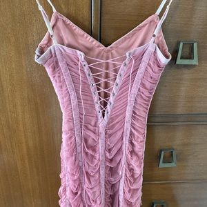 Vintage Betsey Johnson pink tulle and velvet dress